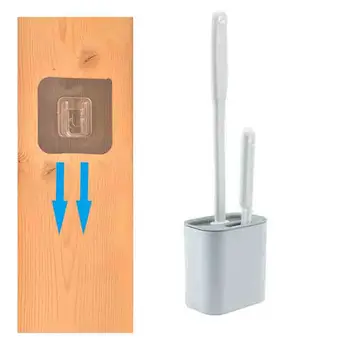 1 คู่ Traceless สองด้านแรงชนิดหนึ่งกำแพง Hooks Punchless กล่องไม้แขวซ็อกเกตได้บั Toiletbrush เครื่องประดับถูพื้นก็พอ