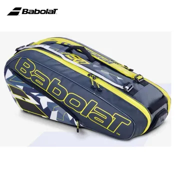 2023 Babolat 6Pack Nadal เทนนิสถุนสีเหลืองความจุสูงเทนนิสขึ้นศาลกระเป๋าเดิมเป็นมืออาชีพ 12Pack มันติดเทนนิสถุง