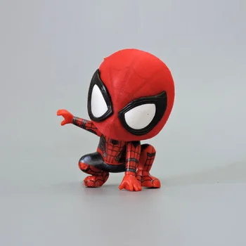 8cm วกอเวนเจอร์สหนังเรื่องสไปเดอร์แมนคิดว่าการกระทำ Posture อะนิเม Spiderman ตกแต่งหน้าต่างชุดสะสมหุ่นรูปของเล่นแบบเด็กๆ