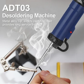 ADT03 อัตโนมัติแบบเคลื่อนย้ายได้ไฟฟ้า Solder ทิดูเครื่องดูดฝุ่น Soldering ลบเครื่องปั๊มยา Desoldering เครื่องไฟฟ้า Soldering เชื้อ