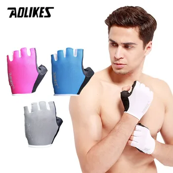 AOLIKES 1 คู่ต่อต้าน skid Breathable ยิมถุงมือร่างของตึกฝึกกีฬา Dumbbell Fitness บฝึกหัดน้ำหนักเดียวอย่างถุงมือ