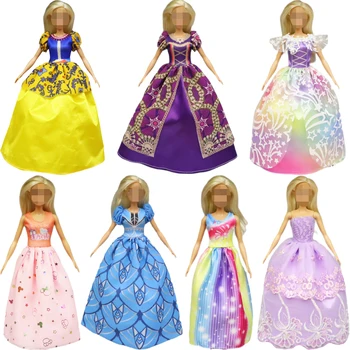 Barbies ชุดเทพนิยายของเจ้าหญิงชุดสำหรับ 11.8 นิ้ว Barbies ตุ๊กตาเสื้อผ้าชุดเครื่องประดับ 1/3BJD Blyth ตุ๊กตากระโปรงของเล่น