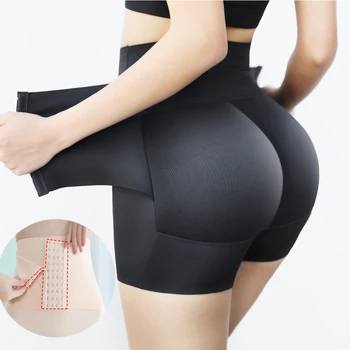 Buttocks นุ่นช่วกางเกงในก้น Lifter Shaper ร่างเอวเทรนเนอร์ Tummy Slimming ไปพร้อมกับฝักดาบผู้หญิงคนแบบท้องเจสะโพก Shapewear ปลอมก้น