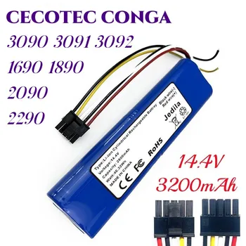 CECOTEC CONGA 309030913092169018902090 หุ่นยนต์ดูดฝุ่นเครื่องมือทำความสะอาดแบตเตอรีเก็บของแทนที่เครื่องประดับ 14.4 Volts 3200 MAh