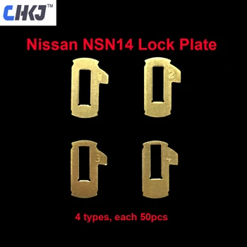 CHKJ 200pcs/มา NSN14 รถล็อครีดทะเบียนสำหรับ Nissan ล็อคประตูรถซ่อมแซม Kits ทองเหลืองวัสดุ 4 นางแบบแต่ละ 50pcs กับฤดูใบไม้ผลิ