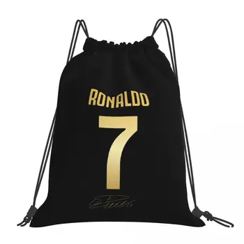 CR7 Cristiano Ronaldo ระเป๋าเดินทางหลายฟังก์ชัน Drawstring ถุง Drawstring สวมเสื้อกันหนาวได้กระเป๋ากีฬาถุงถุงหนังสือสำหรับเดินทางนักเรียน
