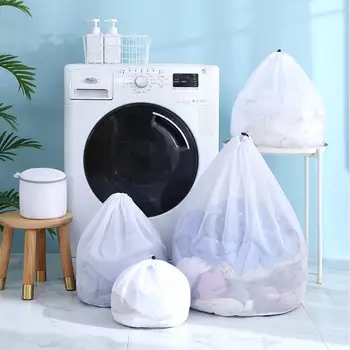 Drawstring เครื่องซักรีดกระเป๋ากางเกงในยกทรงถุงซักอข่ายนอกความจุสูงเสื้อผ้าห้องเก็บขอ Pouch นโครงร่างสกปรกถุงซักรีด
