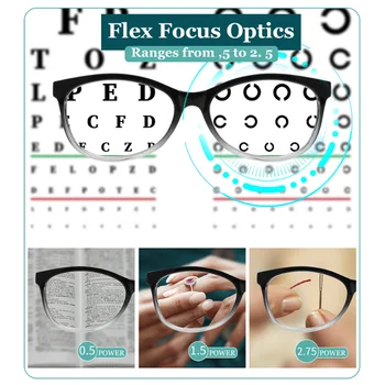 FG ล้องที่มีความคมชัดสูงนะยูอ่านแก้วสำหรับผู้หญิงโดยอัตโนมัติปรับตัวกับเรื่องแบบดูอัล-โฟกัส Presbyopia แว่นแว่นขยาย очки для чтения мужские