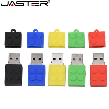 JASTER ของเล่นบริคพอร์ต USB 2.0 บนแฟลชไดร์ฟ 64GB Silicagel ตึกบล็อก 32GB ปากกาขับจริงของศักยภาพอร์ต USB อยู่ 16GB ของขวัญสำหรับเด็ก
