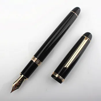 Jinhao X350 พุปากกาโลหะ M nibs ธุรกิจของทำงานโรงเรียนเครื่องเขียนเสบียงก็ได้ Nib เขียปากกาของขวัญสำหรับเพื่อนของสีดำ