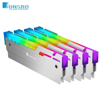 Jonsbo NC-3 ขั Heatsink เครื่องทำความร้อ 5V 3Pin ARGB พื้นที่ทำงานฉลองชนแก้วหน่อความทรงจำทางใจเย็นเสื้อเกราะความร้อนผัดเอาไว้จับภาพความร้อนเย็นเกินไปสำหรับคอมพิวเตอร์แพ DDR3 DDR4