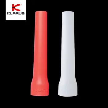 Klarus การจราจร/สัญญาณตรวจค้น KDF-1 สำหรับไฟฉายหัวเส้นผ่าศุนย์กลางอายุ 33-35mm,ยืดหยุ่นสูง,Stretchable,Collapsible แดง/สีขาว