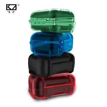 KZ Earphones กระเป๋าเอบีเอส Resin Waterpr ที่มีสีสรรปกป้องแบบเคลื่อนย้ายได้ห้องเก็บขอสายเคเบิลคล่องสำหรับ KZ ZSN ES4 ZS10 AS16 EDX DQ6 ZST ZSX