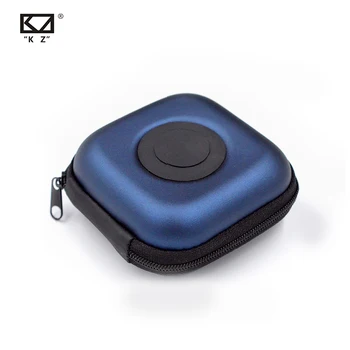 KZ PU คกระเป๋า Earphone Headset เครื่องประดับ Protable คดีความดันอาการช็อคตัวเลือกการไล่ระดับสีห้องเก็บห่อของคดีกับโลโก้ตารางกระเป๋า