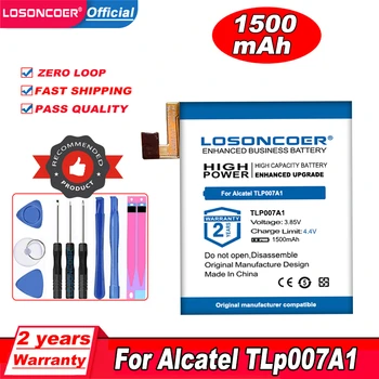 LOSONCOER 1500mAh TLp007A1 ดูแบตเตอรี่สำหรับ Alcatel VERIZON ปาล์ม PVG100