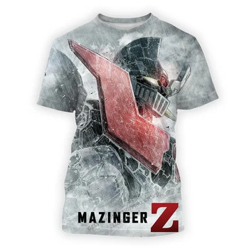 Mazinger Z 3D พิมพ์เสื้อผู้ชายทีแฟชั่นเสื้อเด็กสะโพกขึ้นอย่าง Tees อะนิเมหุ่นยนต์ Tshirt ปกติกับเด็กผู้หญิงเย็น Tshirt