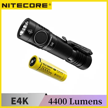 NITECORE E4K 4400Lumens ทำโฟลเดอร์ให้กะทัดรันำ EDC ไฟฉาย 8 งของการให้แสง Comment กับ NL2150HPR 18650 แบตเตอรีการป้องกันตั Troch ตะเกียงเนี่ย