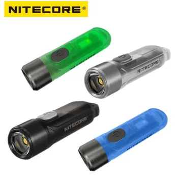 NITECORE TIKI UV GITD สีน้ำเงินเรย์โนลด์ของที่เก็บกุญแจแสงสว่าง 300Lumens โคร-พอร์ต USB Name สร้างแบตเตอรี่แสงสว่าง EDC มินิพายส่องไฟฉาย