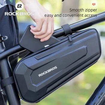 ROCKBROS ความจุสูงจักรยานกระเป๋า Rainproof จักรยากล่องถุงมือ MTB ถนนเฟรมองรูปสามเหลี่ยมกระเป๋า Pouch จักรยาน Saddlebag จักรยาน Accessorie