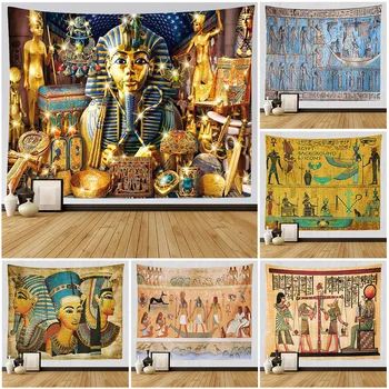 Tapestry กำแพงอยู่ Tapestry ฮิปปี้อียิปต์โบราณภาพวาด Bohemian ศิลปะในห้องตกแต่งหน้าต่างห้องนอนของเสื้อผ้าผ้าห่มไซคีเดลิค