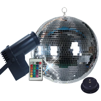 Thrisdar กำลังหมุนกระจกสงานปาร์ตี้แสงสว่างกับ 10W RGB บีม Pinspot นเวทีกับแสงสว่างทางไกลวันหยุดของ Xmas KTV กระจกบอล