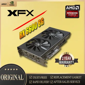 XFX กราฟิกไพ่ RX66008GB 7nm 256bit PCIE4.0X16 วิดีโอบนพื้นที่ทำงานพิวเตอร์เกมส์คอมพิวเตอร์แผนที่เคย