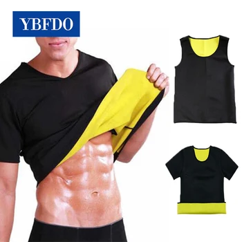 YBFDO ผู้ชายเอวเทรนเนอร์เหงื่อนีโอพรีนศพ Shaper การสูญเสียน้ำหนัก Sauna Shapewear ออกกำลังเสื้อกั๊ก Fitness ยิบเสื้อผ้า