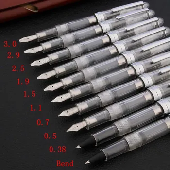 คุณภาพสูง 992 พุปากกาอความโปร่งแสงสีขาวหมุน Duckbill กอธิคคู่ขนานแบบ Calligraphy โรงเรียนออฟฟิศเครื่องเขียน