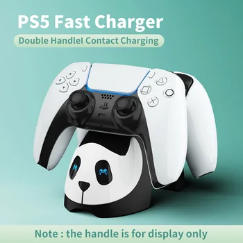 คู่เร็วถชาร์จเจอร์สำหรับ PS5 เครือข่ายไร้สาย Controller พอร์ต USB ประเภท-C ตั้งข้อหาหนุนท่าเรือที่สถานีสำหรับ Sony PS5 ควบคุมแท่งควบคุม Gamepad