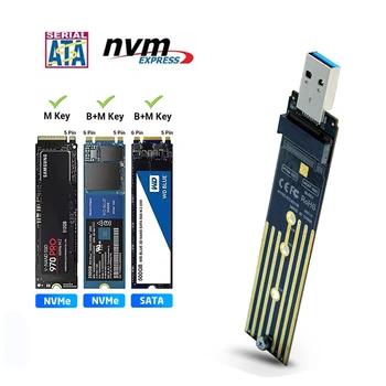 คู่โพรโทคอลเอ็ม 2 SSD บอร์ดเอ็ม 2 จะพอร์ต USB อะแดปเตอร์เอ็ม 2 NVME PCIe NGFF SATA เอ็ม 2 ใบสำหรับ 2230224222602280 NVME/SATA เอ็ม 2 SSD RTL9210B