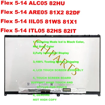 ดั้งเดิม LCD หน้าจอแสดงพาเนลแตะต้องร้องต่อที่ประชุมในคีสำหรับ Lenovo Ideapad Flex 514IIL0581X181WS 514 ARE0581X282DF ITL05 ALC05