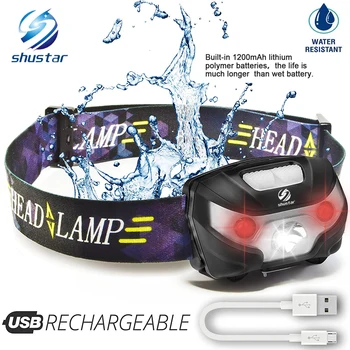 นำ Headlamp Name กำลัง Headlamps พอร์ต USB 5W Headlight เพอร์เฟ็คสำหรับตกปลาไปตั้งแคมป์ซึ่งไม่ทำลายสิ่งแวดล้อมอย่างกับสีขาวและแดงไฟ