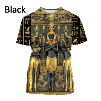ร้อนแรงขายโบราณ Horus อียิปต์พระเจ้าตาของอียิปต์ Pharaoh ผู้ชาย 3 มิติกราฟิกพิมพ์เสื้อ Unisex Harajuku Streetwear อีกอย่างขนาดด้านบน