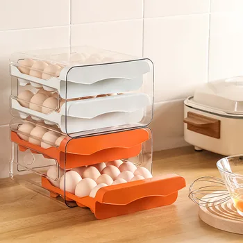 สเลเยอร์เกิดจากสภาพแวดล้อตู้คอนเทนเนอร์เก็บขอบ 32 Grids สำหรับตู้เย็นและห้องครัวลิ้นชักสิ Stackable ออกแบบ