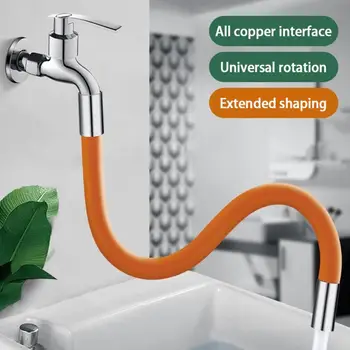 ห้องครัวเครื่องประดับรูปแบบสากลงน้ำดักฟัง Nozzle ส่วนขยายหลอ 360 Rotatable ก้มลง Faucet Extender สอดท่อสำหรับ Nozzle สำหรับ Faucet