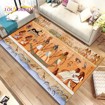 อียิปต์ Mythology Pharaoh งกะภาษาต่างดาวแหนะ.พื้นที่พรม,องพรมสำหรับกลับบ้านห้องนั่งเล่นห้องนอนโซฟาพรมเช็ดเท้าหน้าบ้านเคยใช้ตกแต่ง,เด็กที่ไม่สอดบนพื้นรองจาน