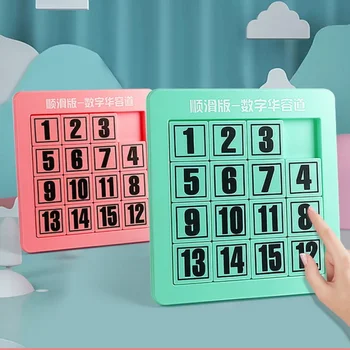 แม่เหล็กเบอร์ไหเกมปริศนา Huarong ถนนบอร์ดคณิตศาสตร์เกม 3x34x45x56x6 ดิจิตอลภาพนิ่งจิ๊กซอว์ name ปริศนาของเล่นเด็กของขวัญ