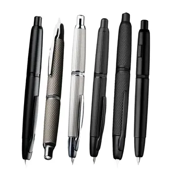 ใหม่ Majohn A1 กดน้ำพุปากกา EF 0.4 อืม Nib โลหะปากกาเพื่อทำการเขียนโรงเรียนธุรกิจออฟฟิศอุปกรณ์ของขวัญปากกากับ Converter